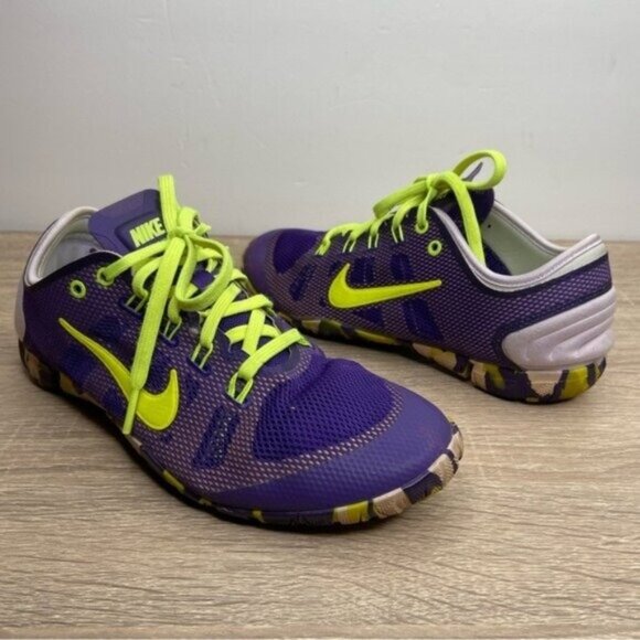 Nike Free Bionic Electro Purple Camo Sneakers Size 7 - Picture 1 of 8